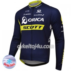 Cykeltrøje 2017 Orica-Scott N001 Vinter Thermal Fleece